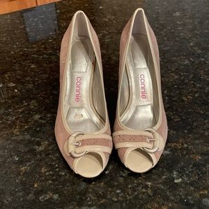 Connie Lolita Taupe Suede Pumps 3.5” Heel